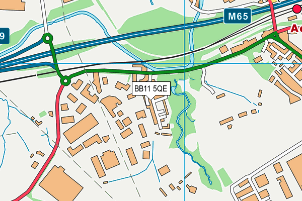 BB11 5QE map - OS VectorMap District (Ordnance Survey)