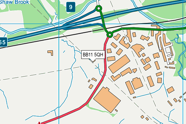 BB11 5QH map - OS VectorMap District (Ordnance Survey)
