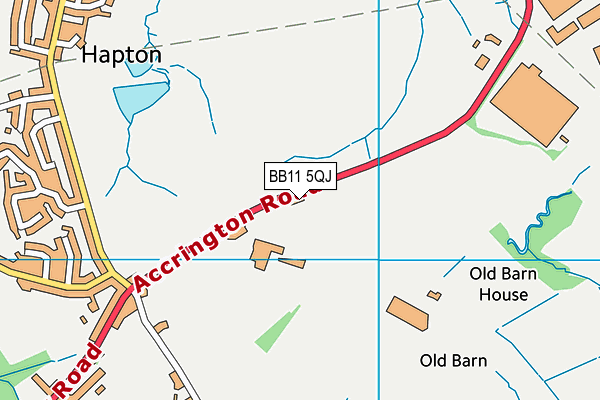 BB11 5QJ map - OS VectorMap District (Ordnance Survey)