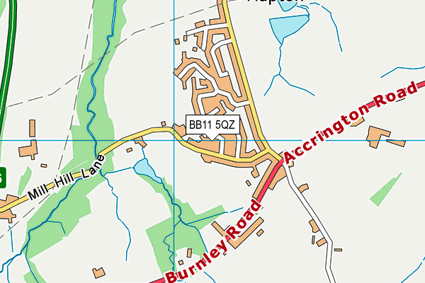 BB11 5QZ map - OS VectorMap District (Ordnance Survey)