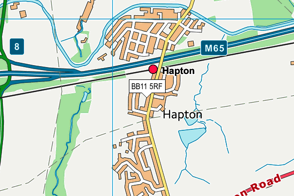 Hapton Church of England/Methodist Primary School map (BB11 5RF) - OS VectorMap District (Ordnance Survey)