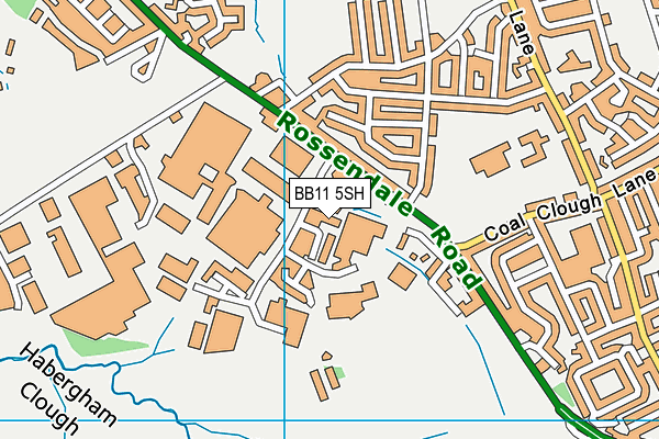 BB11 5SH map - OS VectorMap District (Ordnance Survey)