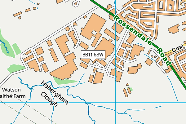 BB11 5SW map - OS VectorMap District (Ordnance Survey)