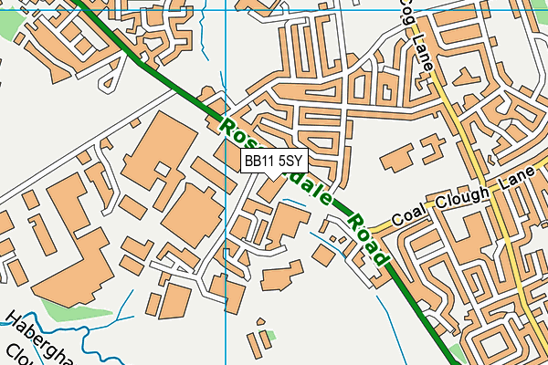 BB11 5SY map - OS VectorMap District (Ordnance Survey)