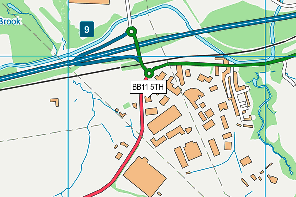 BB11 5TH map - OS VectorMap District (Ordnance Survey)