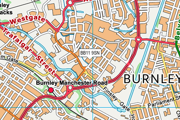 BB11 9SN map - OS VectorMap District (Ordnance Survey)