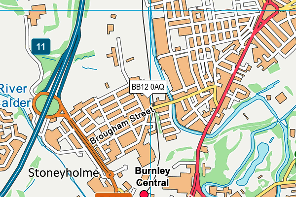 BB12 0AQ map - OS VectorMap District (Ordnance Survey)