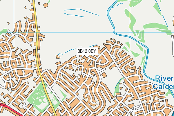 BB12 0EY map - OS VectorMap District (Ordnance Survey)