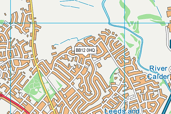 BB12 0HQ map - OS VectorMap District (Ordnance Survey)