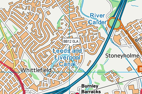 BB12 0LA map - OS VectorMap District (Ordnance Survey)