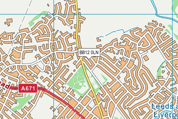 BB12 0LN map - OS VectorMap District (Ordnance Survey)