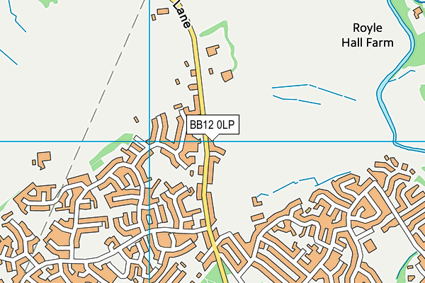 BB12 0LP map - OS VectorMap District (Ordnance Survey)