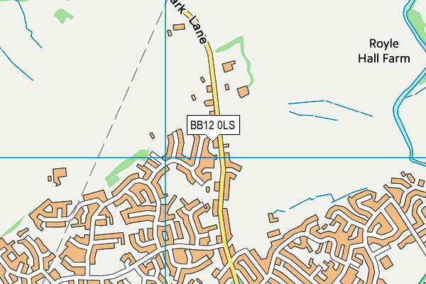 BB12 0LS map - OS VectorMap District (Ordnance Survey)