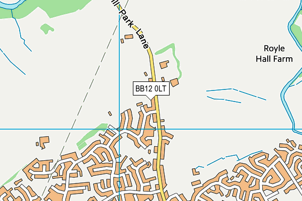 BB12 0LT map - OS VectorMap District (Ordnance Survey)
