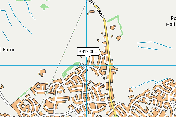 BB12 0LU map - OS VectorMap District (Ordnance Survey)