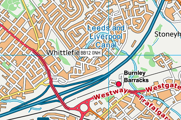 BB12 0NH map - OS VectorMap District (Ordnance Survey)