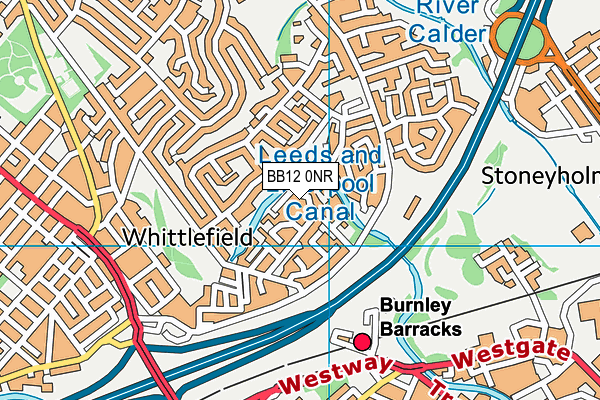 BB12 0NR map - OS VectorMap District (Ordnance Survey)