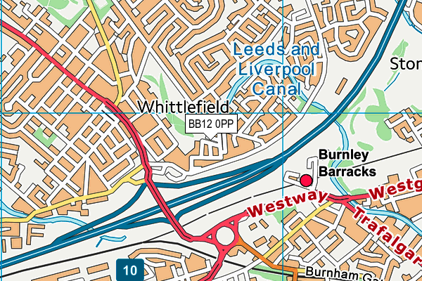 BB12 0PP map - OS VectorMap District (Ordnance Survey)