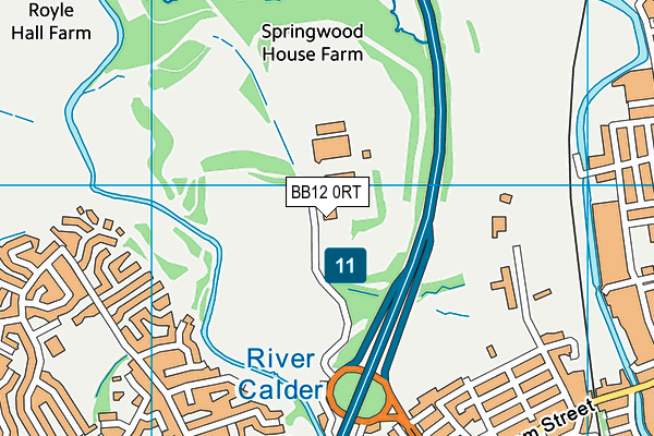 Crow Wood Leisure map (BB12 0RT) - OS VectorMap District (Ordnance Survey)