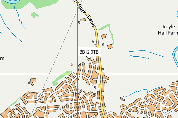 BB12 0TB map - OS VectorMap District (Ordnance Survey)