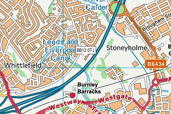 BB12 0TJ map - OS VectorMap District (Ordnance Survey)