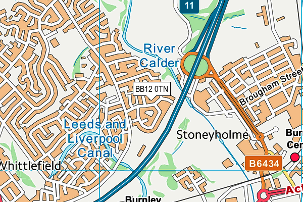 BB12 0TN map - OS VectorMap District (Ordnance Survey)