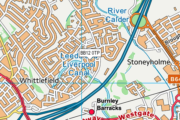 BB12 0TP map - OS VectorMap District (Ordnance Survey)