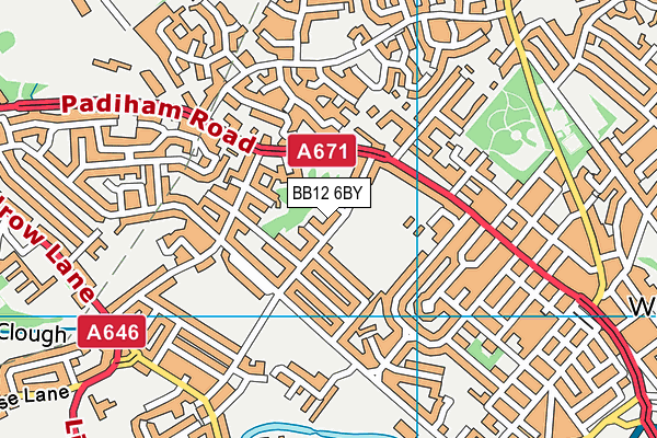 Lockyer Avenue map (BB12 6BY) - OS VectorMap District (Ordnance Survey)