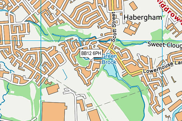 BB12 6PH map - OS VectorMap District (Ordnance Survey)