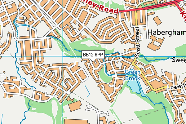 BB12 6PP map - OS VectorMap District (Ordnance Survey)