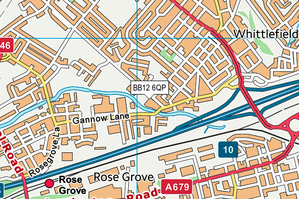 BB12 6QP map - OS VectorMap District (Ordnance Survey)