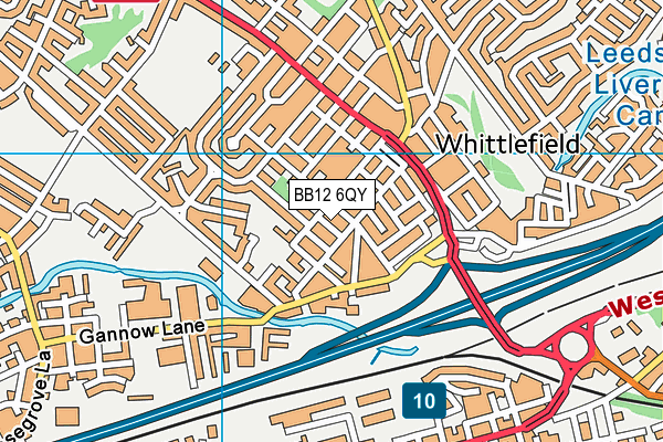 BB12 6QY map - OS VectorMap District (Ordnance Survey)