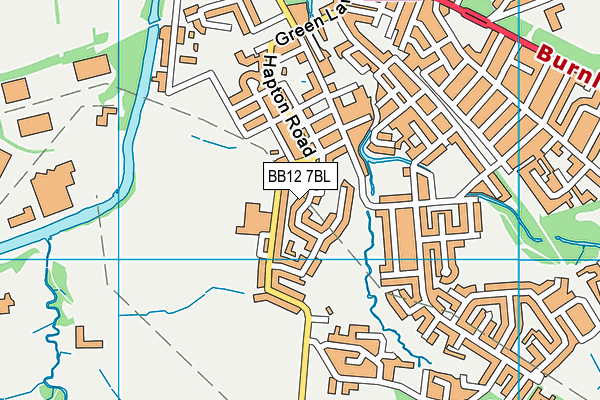 BB12 7BL map - OS VectorMap District (Ordnance Survey)