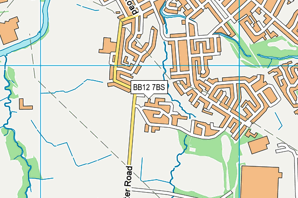 BB12 7BS map - OS VectorMap District (Ordnance Survey)