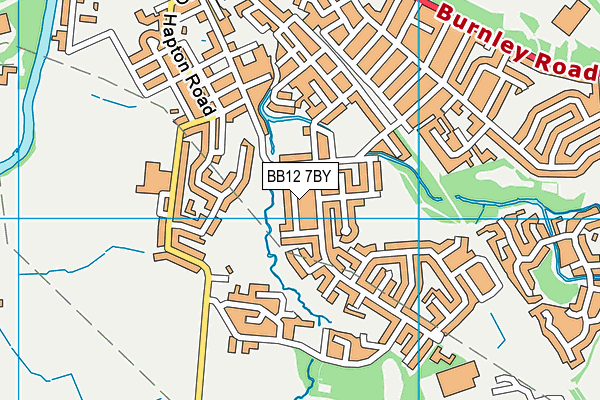 BB12 7BY map - OS VectorMap District (Ordnance Survey)