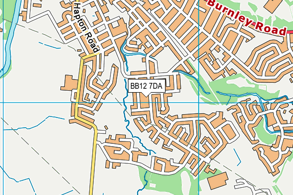 BB12 7DA map - OS VectorMap District (Ordnance Survey)