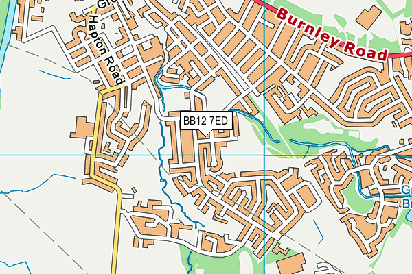 BB12 7ED map - OS VectorMap District (Ordnance Survey)