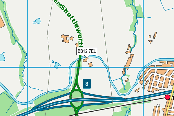 BB12 7EL map - OS VectorMap District (Ordnance Survey)