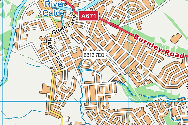 BB12 7EQ map - OS VectorMap District (Ordnance Survey)