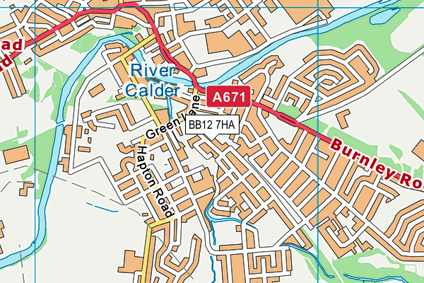 BB12 7HA map - OS VectorMap District (Ordnance Survey)