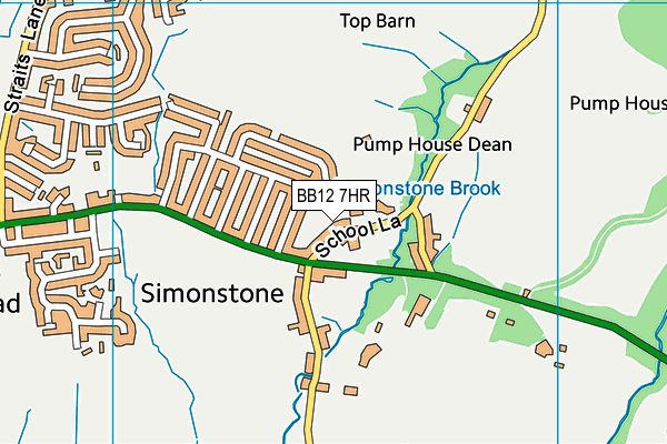 Simonstone St Peter's C Of E Primary School map (BB12 7HR) - OS VectorMap District (Ordnance Survey)