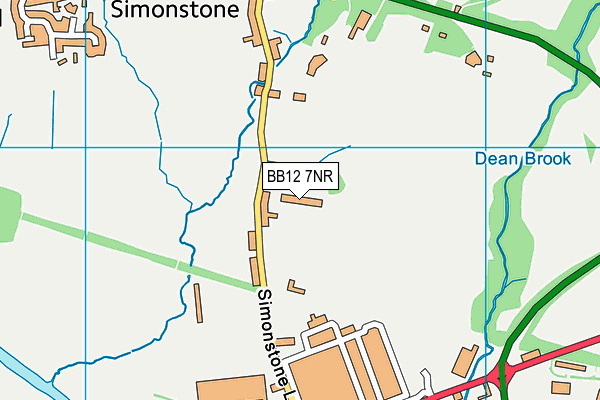 BB12 7NR map - OS VectorMap District (Ordnance Survey)