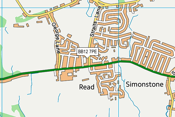 Read St John's Cofe Primary School map (BB12 7PE) - OS VectorMap District (Ordnance Survey)