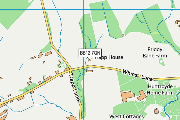 BB12 7QN map - OS VectorMap District (Ordnance Survey)