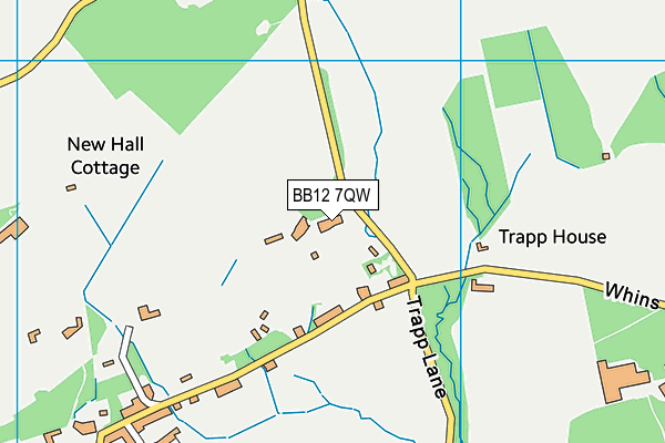 BB12 7QW map - OS VectorMap District (Ordnance Survey)