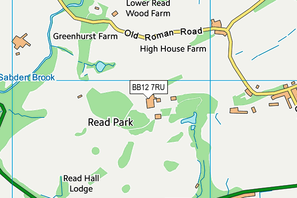 BB12 7RU map - OS VectorMap District (Ordnance Survey)