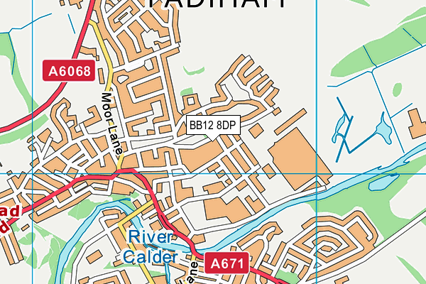 BB12 8DP map - OS VectorMap District (Ordnance Survey)