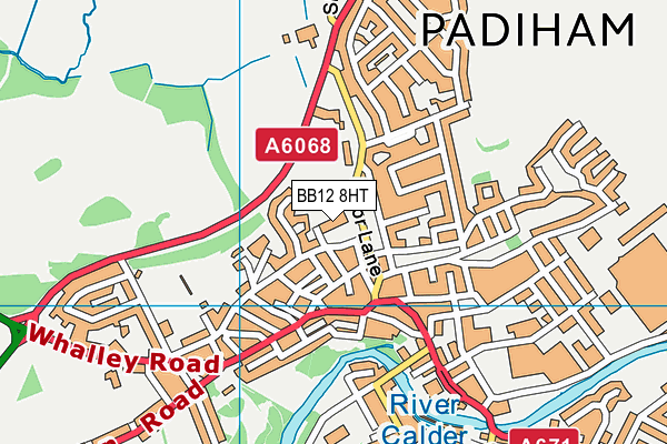 Padiham St Leonards C Of E School map (BB12 8HT) - OS VectorMap District (Ordnance Survey)