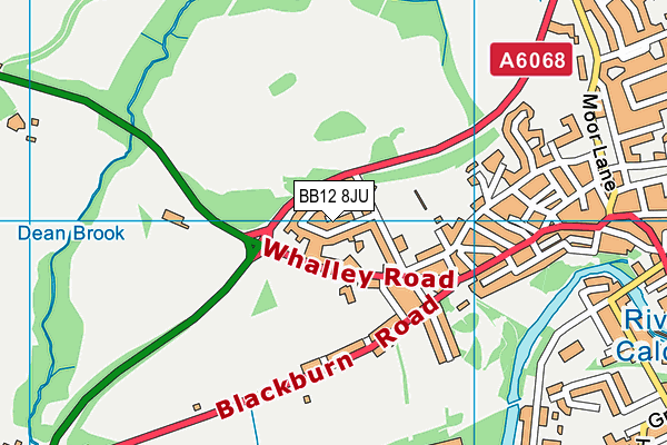 BB12 8JU map - OS VectorMap District (Ordnance Survey)