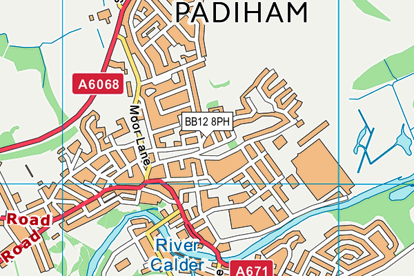 BB12 8PH map - OS VectorMap District (Ordnance Survey)